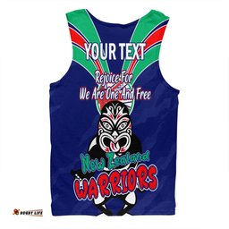New Zealand Warriors Men Singlet - Happy Australia Day We Are One And Free