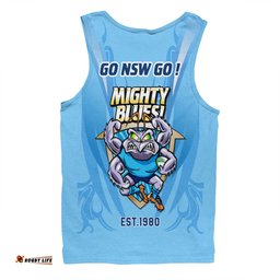 New South Wales Blues Men Singlet Custom State Of Origin 2024 Passionate Fan Born To Win Ver 1