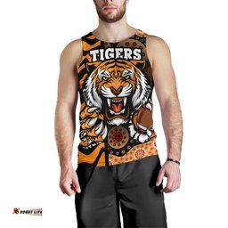 (Custom Personalised) Tigers Men's Tank Top Wests Tiger Skin Style