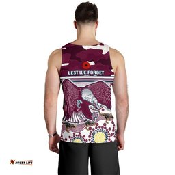 Sea Eagles Anzac Day Men Tank Top Simple Indigenous Camouflage