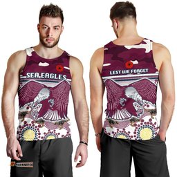 Sea Eagles Anzac Day Men Tank Top Simple Indigenous Camouflage