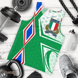 Italy Rugby Men's Tank Top Gli Azzurri Vibes - Green