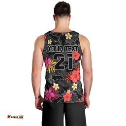 Custom Panthers Rugby Men Tank Top Beautiful Floral Pattern Spring Summer Vibe