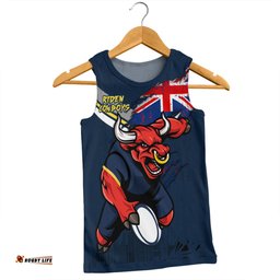North Queensland Cowboys Men Singlet Custom For Die Hard Fan Australia Flag Scratch Style