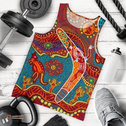 Aboriginal Men's Tank Top - Indigenous Boomerang