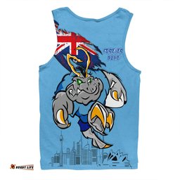 New South Wales Blues Men Singlet Custom For Die Hard Fan Australia Flag Scratch Style