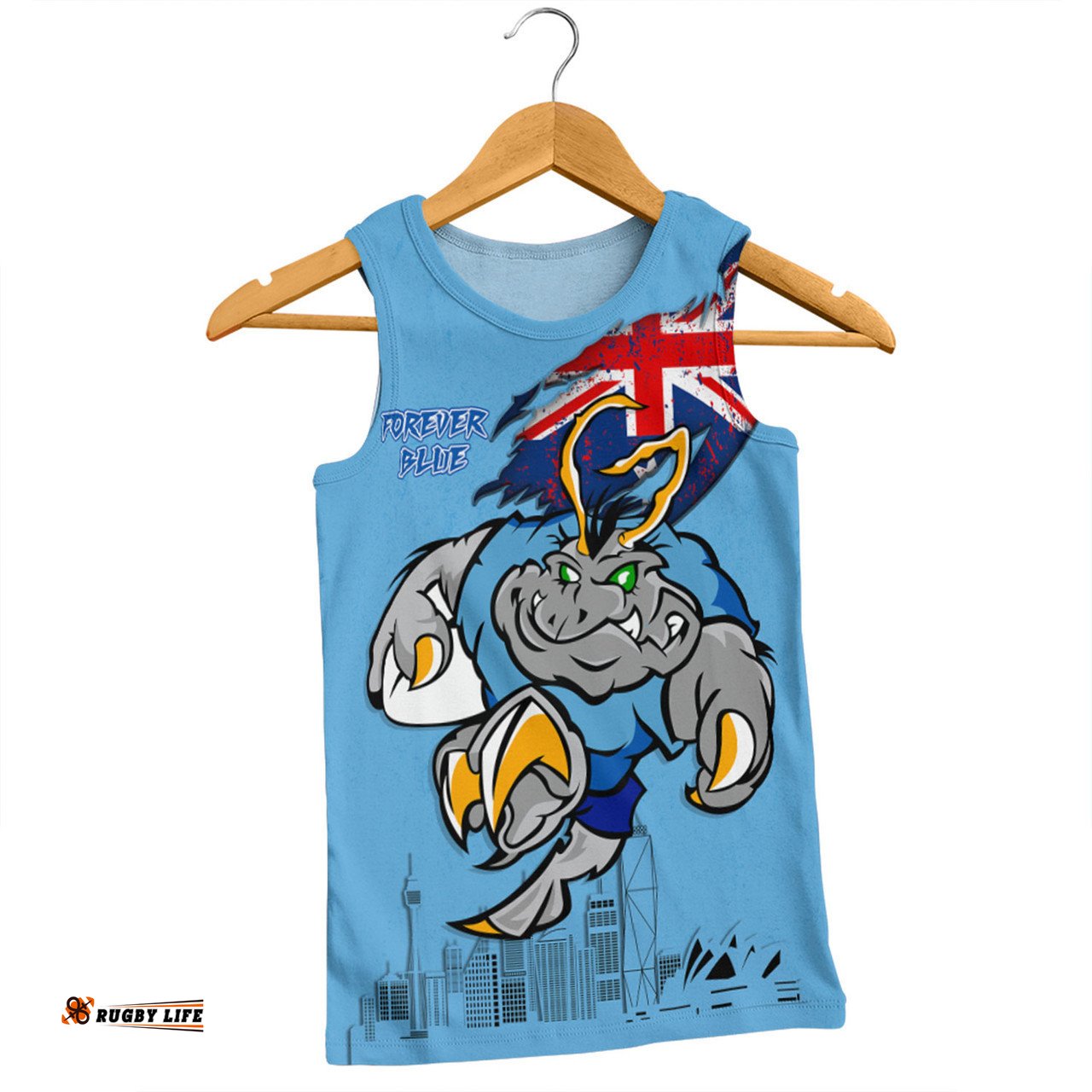 New South Wales Blues Men Singlet Custom For Die Hard Fan Australia Flag Scratch Style