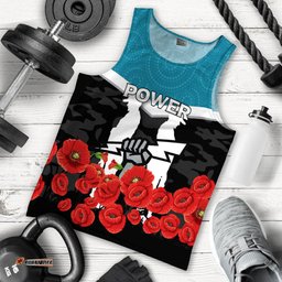 Port Adelaide Power Anzac Day Indigenous Art Men Tank Top -
