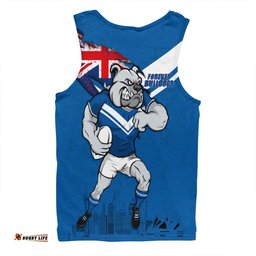 Canterbury-Bankstown Bulldogs Men Singlet Custom For Die Hard Fan Australia Flag Scratch Style