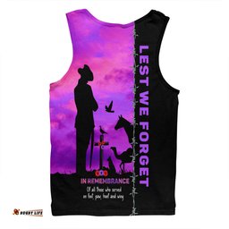 Australia Men Singlet Anzac Day Lest We Forget The Animals Of War