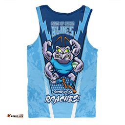 New South Wales Blues Men Singlet Custom State Of Origin 2024 Show Us Ya Roaches!