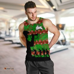 Rabbitohs Rugby Men Tank Top Anzac Day Camo Style