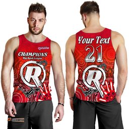 (Custom Personalised) Melbourne Renegades Champions Men Tank Top Lizard Indigenous Aboriginal