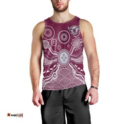 Sea Eagles Men Tank Top Manly Warringah 1946 Indigenous Painting