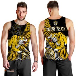 (Custom Personalised) Richmond Football Men Tank Top Aboriginal Go The Tigers Premiers