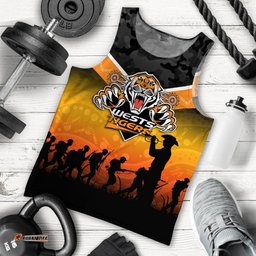 Wests Tigers Anzac Day Indigenous Art Men Tank Top -