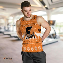GWS Giants Men Tank Top - Christmas Ugly Style -