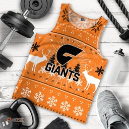 GWS Giants Men Tank Top - Christmas Ugly Style -