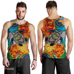 Aboriginal Men's Tank Top - Turtle Indigenous Art