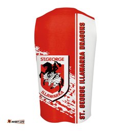 St. George Illawarra Dragons O-neck Tank Top Quarter Style - NRL