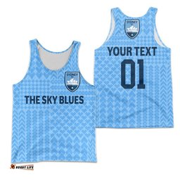 (Custom Personalised) Sydney The Sky Blues Men Tank Top Soccer Club Original Style - Blue