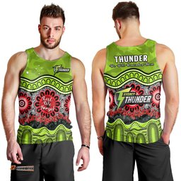 Thunder Cricket ANZAC Men Tank Top Poppy Sydney Aboriginal Camouflage