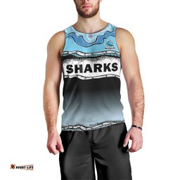 Cronulla-Sutherland Sharks Rugby Men Tank Top Simple Style