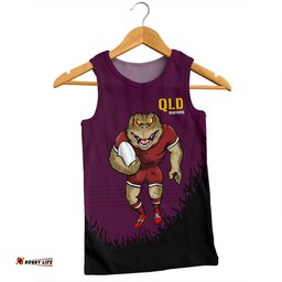 Queensland Maroons Men Singlet Custom State Of Origin 2024 Go Mighty QLD Maroons For Die Hard Fan Supporters
