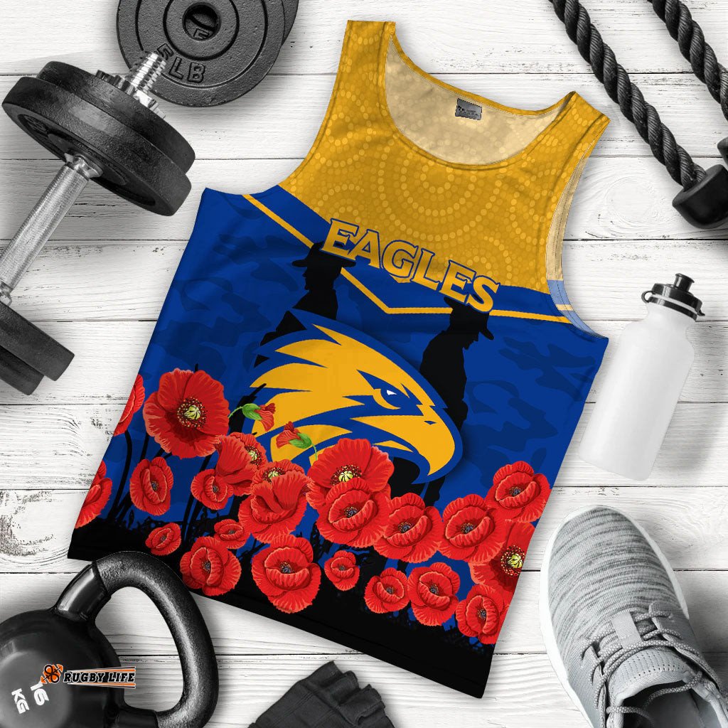 Eagles Anzac Day Indigenous Art Men Tank Top -