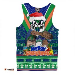 New Zealand Warriors Christmas Custom Men Singlet - Warriors Santa Aussie Big Things Men Singlet