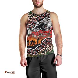 (Custom Personalised) Anzac Day NRL - Panthers Men Tank Top Aboriginal Lizard Patterns