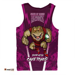 Queensland Maroons Men Singlet Custom State Of Origin 2024 Show Us Ya Cane Toads!
