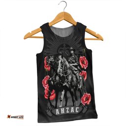 Australia Men Singlet - Anzac Day Lest We Forget The Light Horse