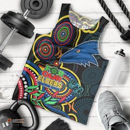 Custom Crows Football Aboriginal Art Men Tank Top NAIDOC Indigenous Tribal