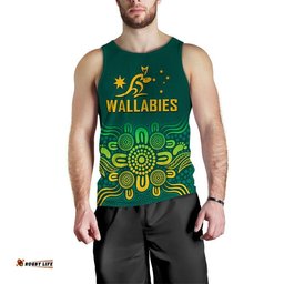 (Custom Personalised) Australia Rugby Wallabies Men Tank Top