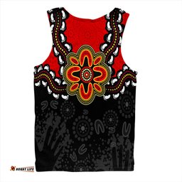 Australia Men Singlet Aboriginal Inspired Symbol Pattern