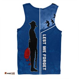 Canterbury-Bankstown Bulldogs Men Singlet - Anzac Day Lest We Forget Poppy