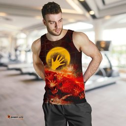 Aboriginal Men's Tank Top - Indigenous Flag Hand Art