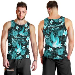 Australian Heat Cricket Men Tank Top Baeuty Pacific Hibiscus and Polynesian Pattern