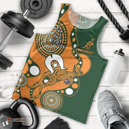 Wallabies Rugby NAIDOC Men Tank Top Aboriginal Camouflage Lest We Forget