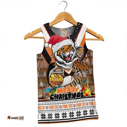 Wests Tigers Christmas Custom Men Singlet - Tigers Santa Aussie Big Things Men Singlet
