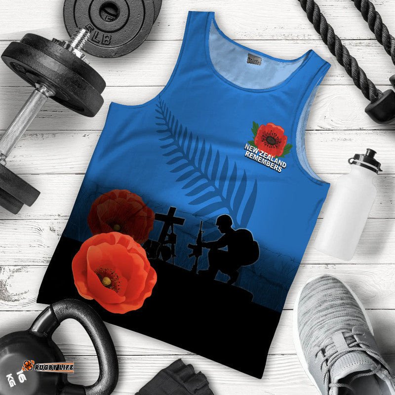 Anzac Day- New Zealand Remembers Men Tank Top
