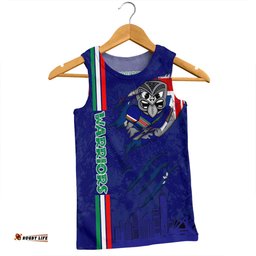 New Zealand Warriors Men Singlet - Happy Australia Day Flag Scratch Style