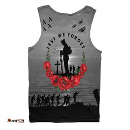 Australia Men Singlet Anzac Day Remembering Our Fallen Heroes