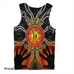Australia Men Singlet Naidoc Week Aboriginal Pattern Hand Symbols