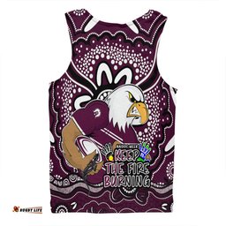 Manly Warringah Sea Eagles Men Singlet Aboriginal Inspired Naidoc Week Custom For Die Hard Fan Supporters