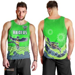 Raiders Indigenous Men Tank Top Canberra The Milk