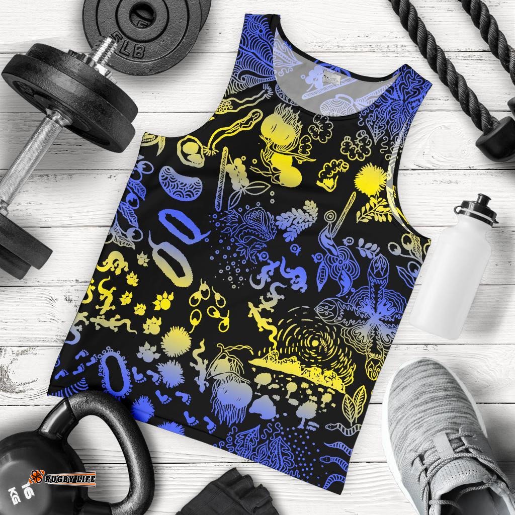 Australia Tank Top - Australian Aboriginal Golden Wattle - Men