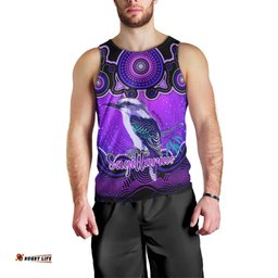 Personalised Australia Sagittarius Kookaburra Zodiac Men Tank Top Auz Astrology Aboriginal - Purple