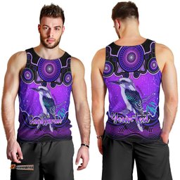 Personalised Australia Sagittarius Kookaburra Zodiac Men Tank Top Auz Astrology Aboriginal - Purple